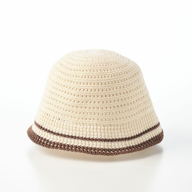 カンゴールのバケットハット KNIT CROCHET（ニット クロシェ） アイボリー