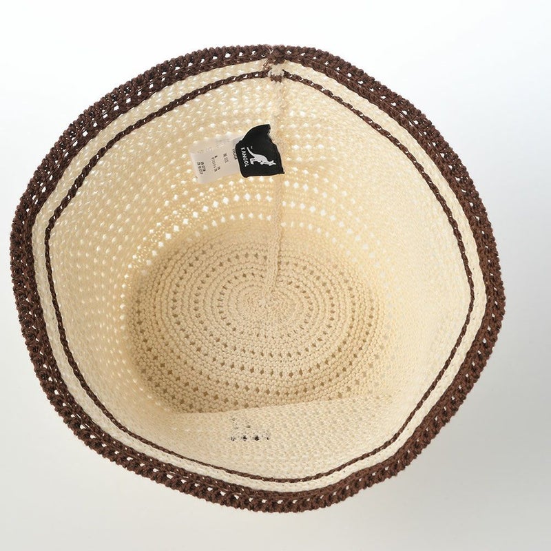 カンゴールのバケットハット KNIT CROCHET（ニット クロシェ） アイボリー