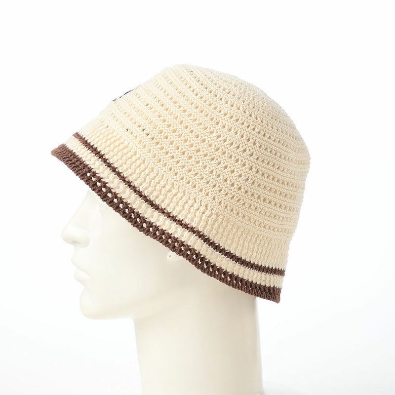 カンゴールのバケットハット KNIT CROCHET（ニット クロシェ） アイボリー