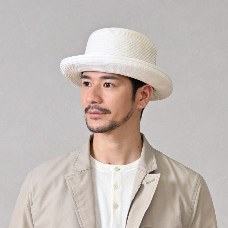 ビガリのブレードハット KANYE（カニエ） ホワイトリボン