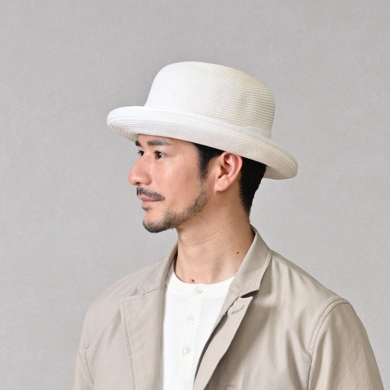 ビガリのブレードハット KANYE（カニエ） ホワイトリボン