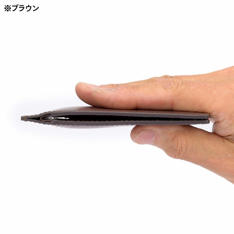 ミラグロの二つ折り財布 イタリアンレザー スマートウォレット[小銭入れ付き]  CA-MB-677 ブラウン