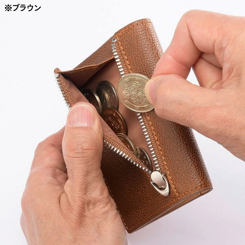 ミラグロの二つ折り財布 英国C. F. Stead社製レザー スリムウォレット  CA-W-636 ダークグリーン