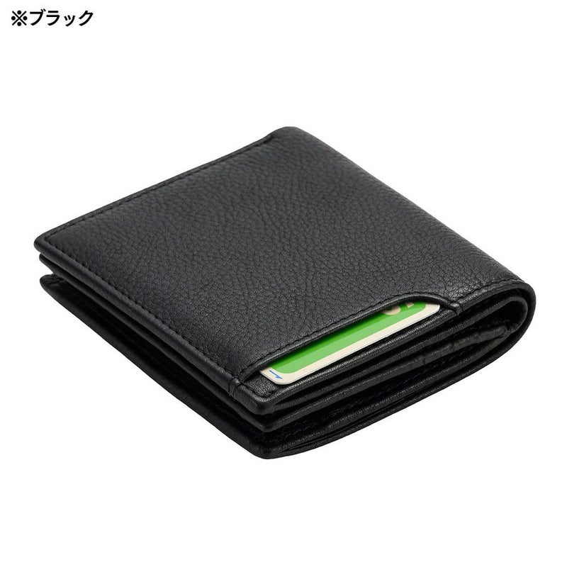 ミラグロの二つ折り財布 牛革ソフトミリング マネースルーウォレット  SL-M-1473 ダークブラウン