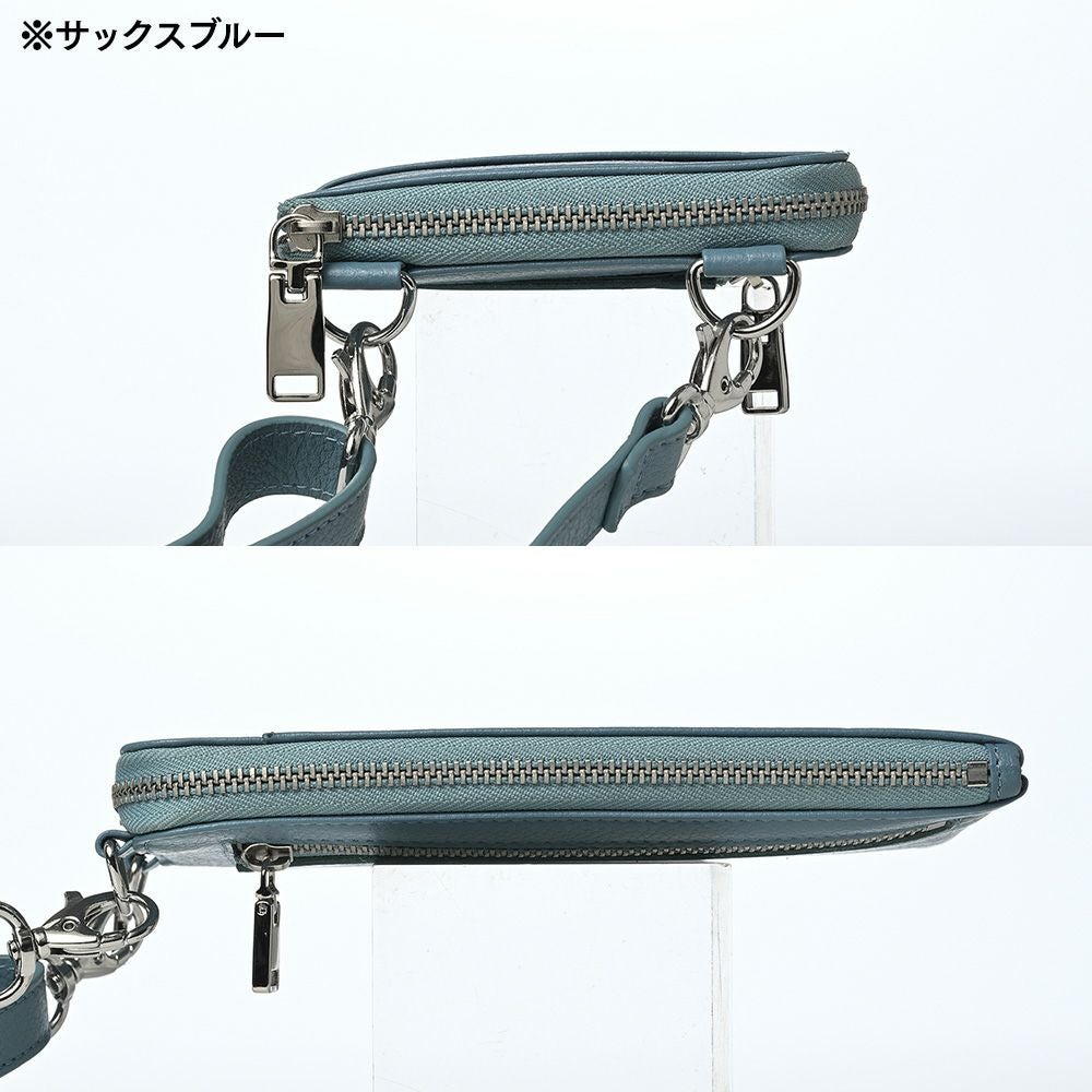 ミラグロ ショルダー財布 シュリンクレザー 携帯ウォレット SL-SH-2686