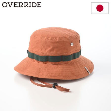 オーバーライドのサファリハット OR C/HEMP RIPSTOP BOONIE SG（コットンヘンプ リップストップ ブーニー） オレンジ