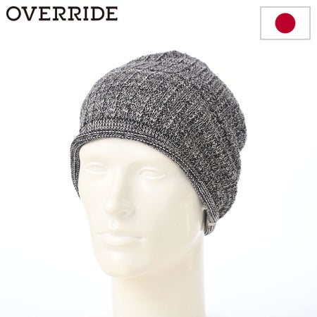 オーバーライドのニット帽 OR OGC MARLED LOOSE BEANIE（マールド ルーズ ビーニー） ブラック
