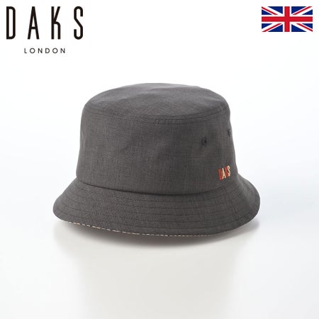 ダックスのバケットハット Bucket Hat Chambray minicheck（バケットハット シャンブレー ミニチェック） D3018 チャコール