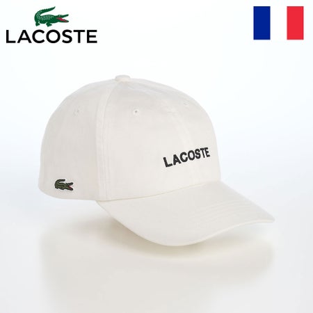 ラコステのキャップ COTTON EMB CAP（コットン エンブロイダリー キャップ） L1402 ホワイト