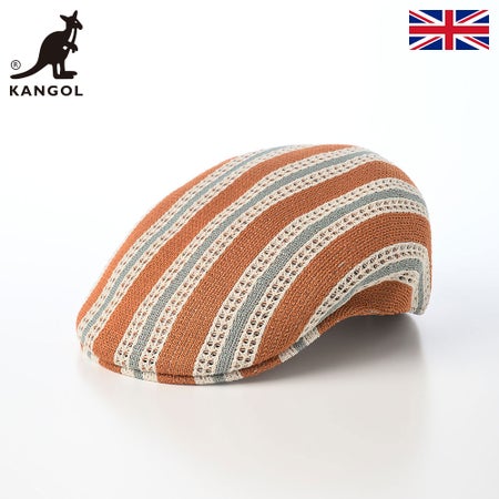 カンゴールのハンチング RESORT STRIPE 504（リゾート ストライプ） キャラメルマルチ
