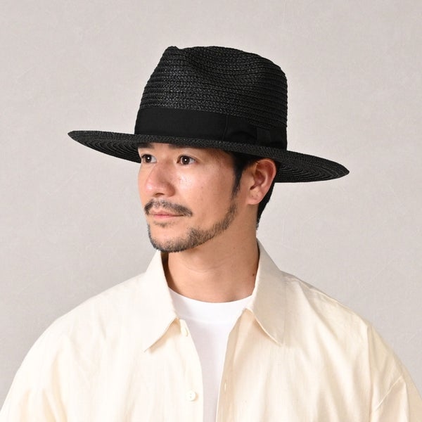 VINTAGE PAPER BRAID HAT（ヴィンテージ ペーパーブレード ハット） SE851 ブラック