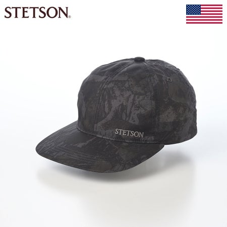 ステットソンのキャップ LEAF CAMO LIPSTOP CAP（リーフ カモ リップストップ キャップ） SE860 ブラック