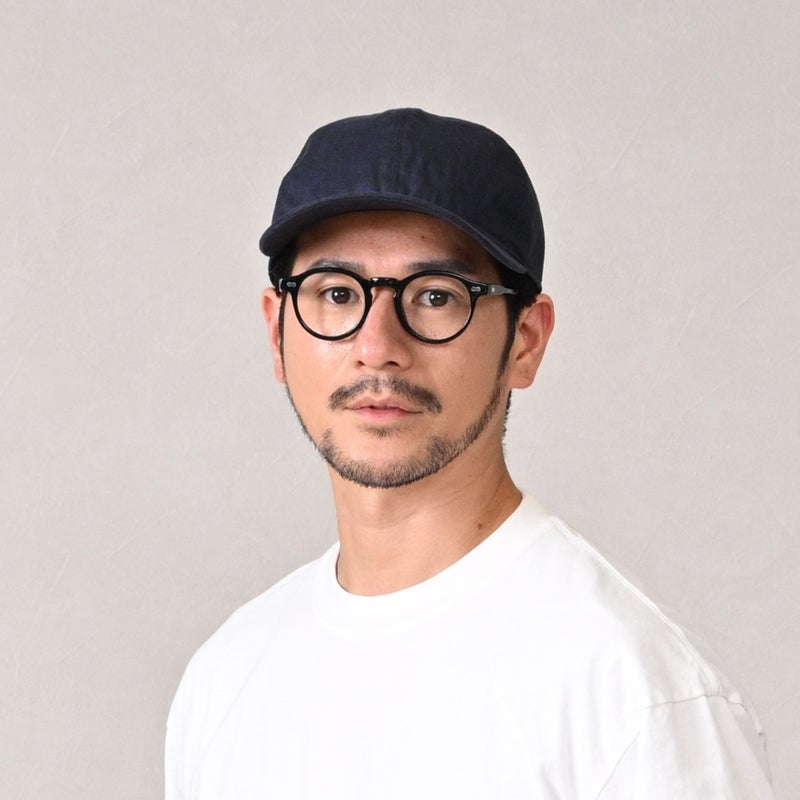 ボルサリーノのキャップ Baseball Cap Hiker Linen（ベイスボールキャップ ハイカーリネン） 25B95174 ネイビー
