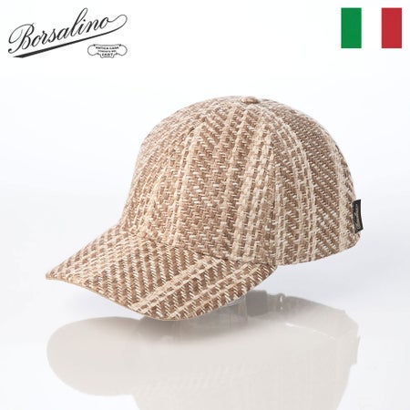 ボルサリーノのキャップ Baseball Cap Hiker Effetto（ベースボールキャップ ハイカー エフェット） B95174 ブラウン