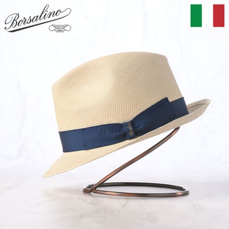ボルサリーノのパナマハット Panama Quito Trilby（パナマキート トリルビー） 141089 ロイヤルブルーリボン