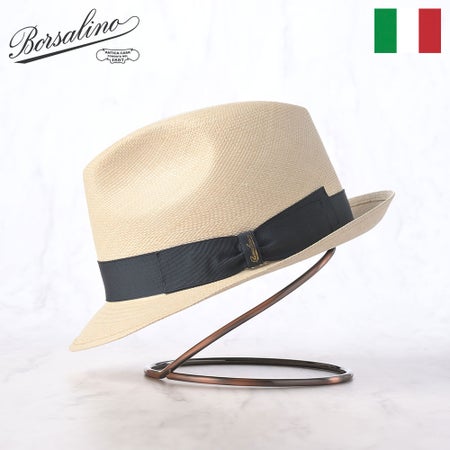 ボルサリーノのパナマハット Panama Quito Trilby（パナマキート トリルビー） 141089 ティールリボン