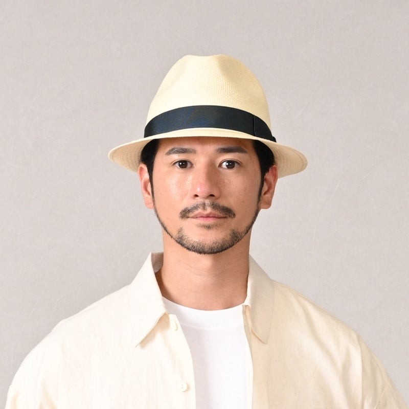 ボルサリーノのパナマハット Panama Quito Trilby（パナマキート トリルビー） 141089 ティールリボン
