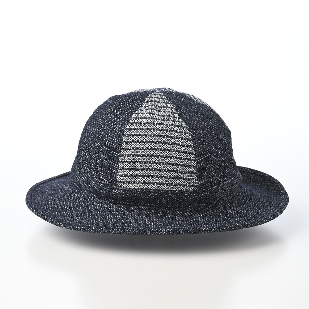 襟立製帽所 アドベンチャーハット 10oz denim stripe mil hat（10oz