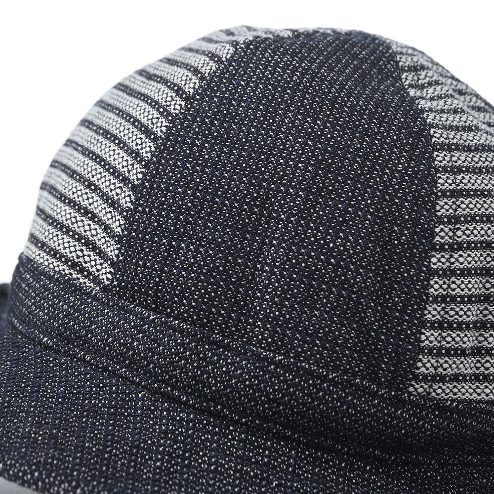 襟立製帽所 アドベンチャーハット 10oz denim stripe mil hat（10oz