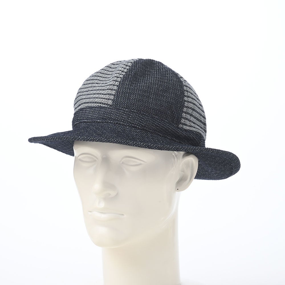 襟立製帽所 アドベンチャーハット 10oz denim stripe mil hat（10oz
