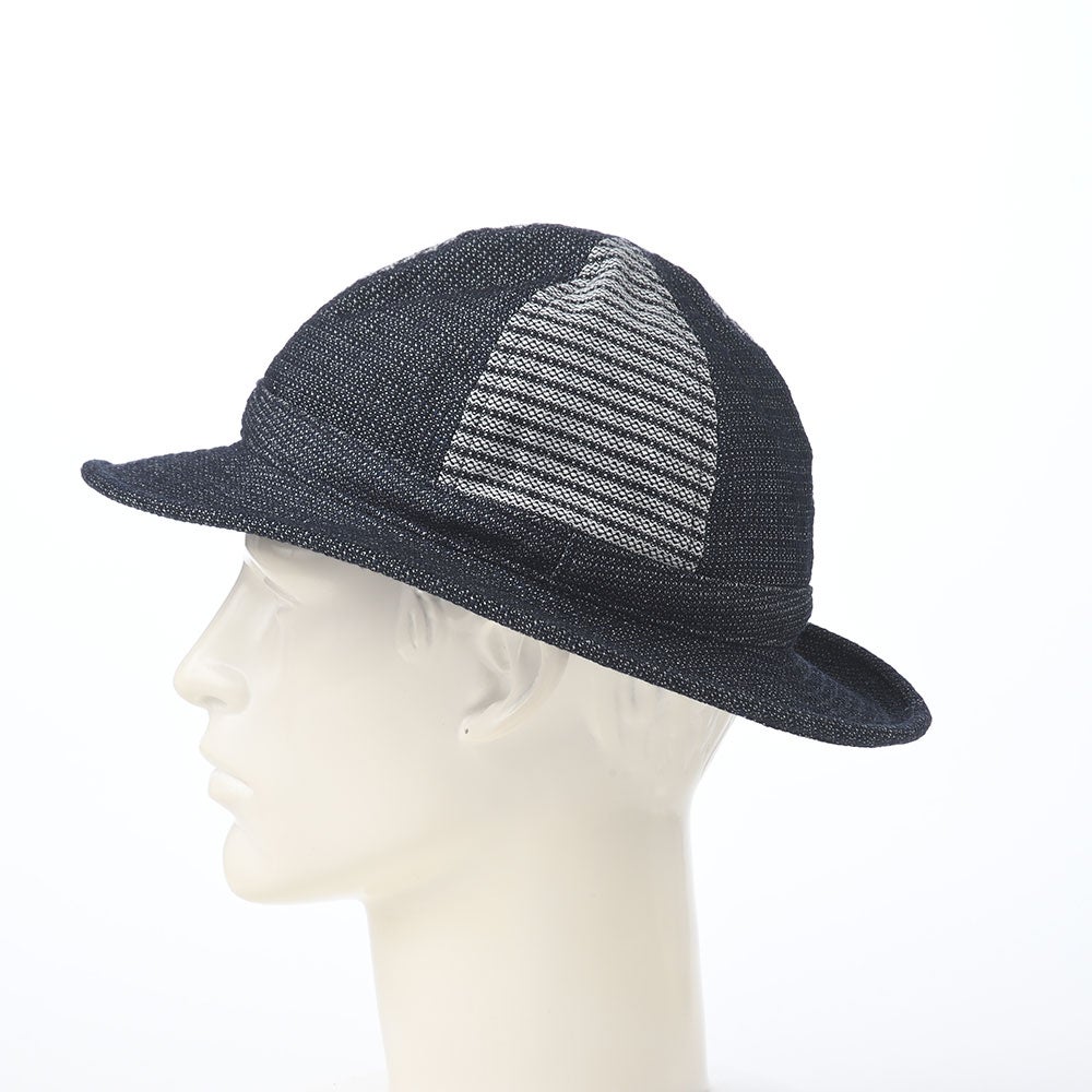 襟立製帽所 アドベンチャーハット 10oz denim stripe mil hat（10oz