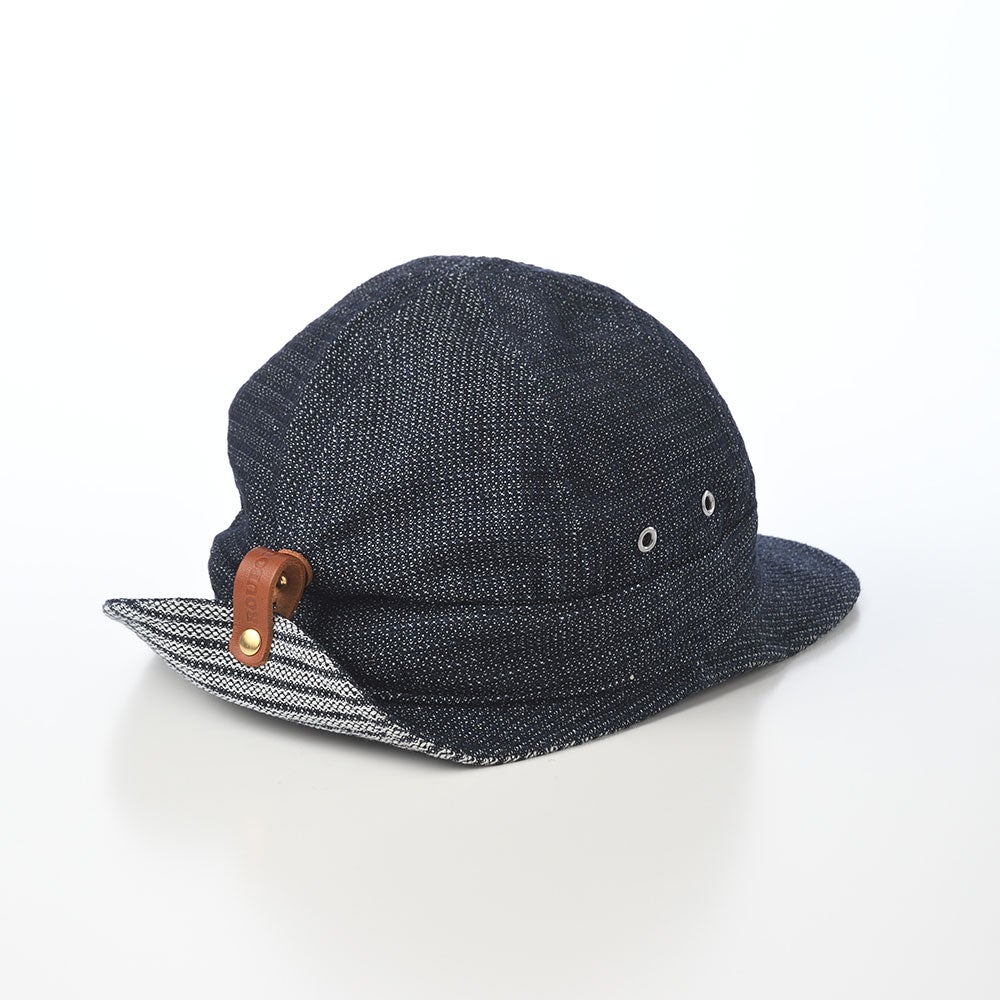 襟立製帽所 キャップ 10oz stripe fireman（10oz ストライプ