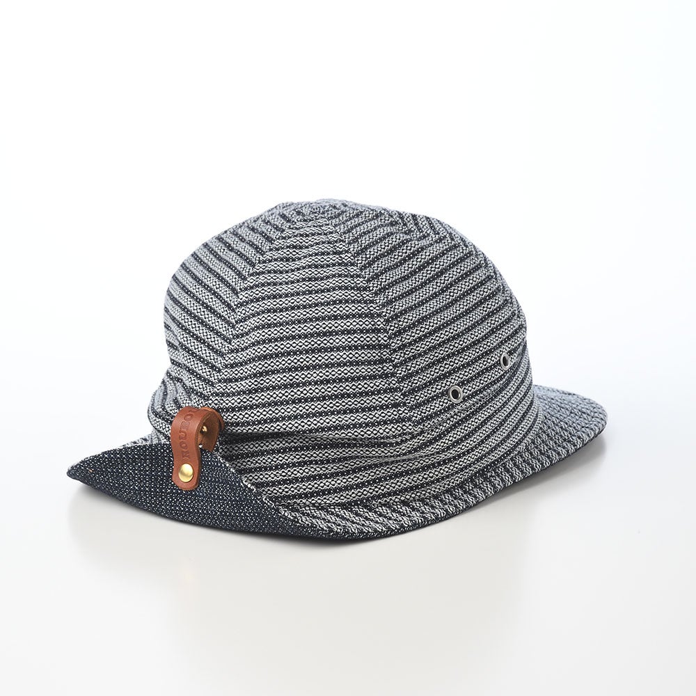 襟立製帽所 キャップ 10oz stripe fireman（10oz ストライプ