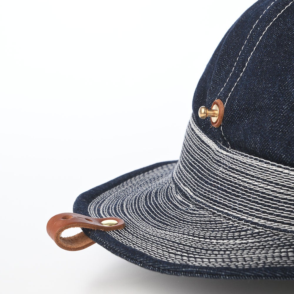 襟立製帽所 キャップ 10oz denim fireman（10oz デニム ファイヤーマン