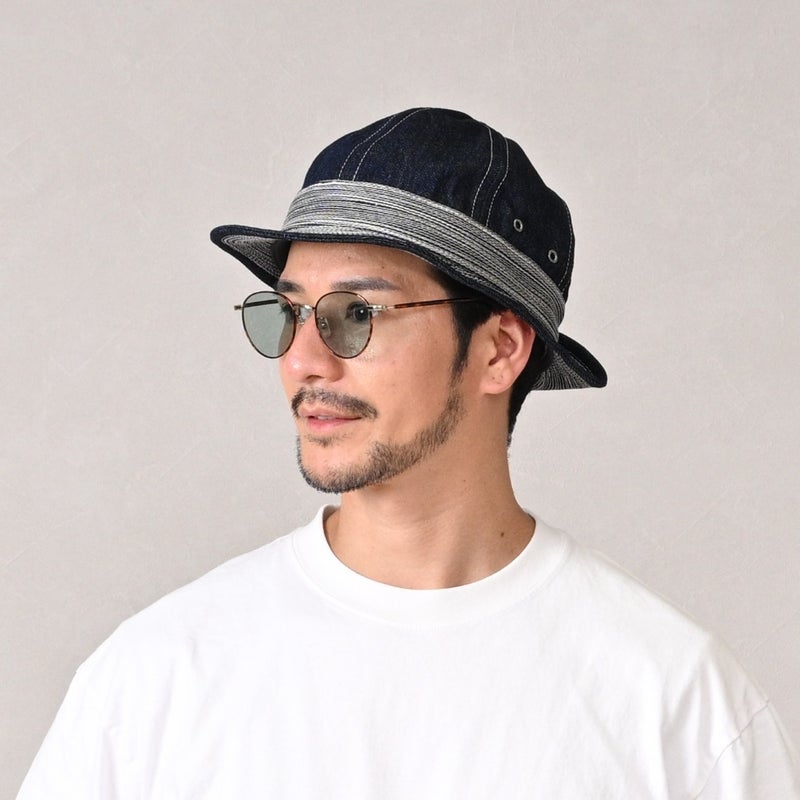 襟立製帽所のキャップ 10oz denim fireman（10oz デニム ファイヤーマン） インディゴ
