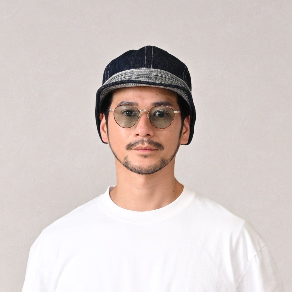 襟立製帽所 キャップ 10oz denim fireman（10oz デニム ファイヤーマン
