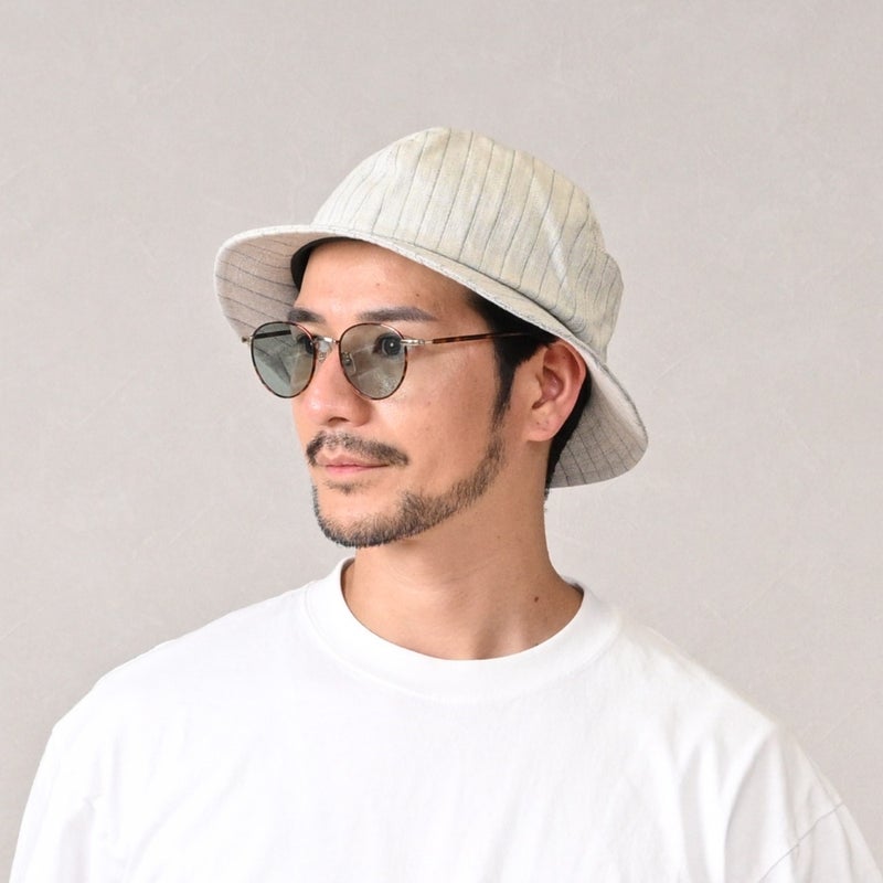 襟立製帽所のメトロハット Herringbone metro hat（ヘリンボーン メトロハット） ベージュ