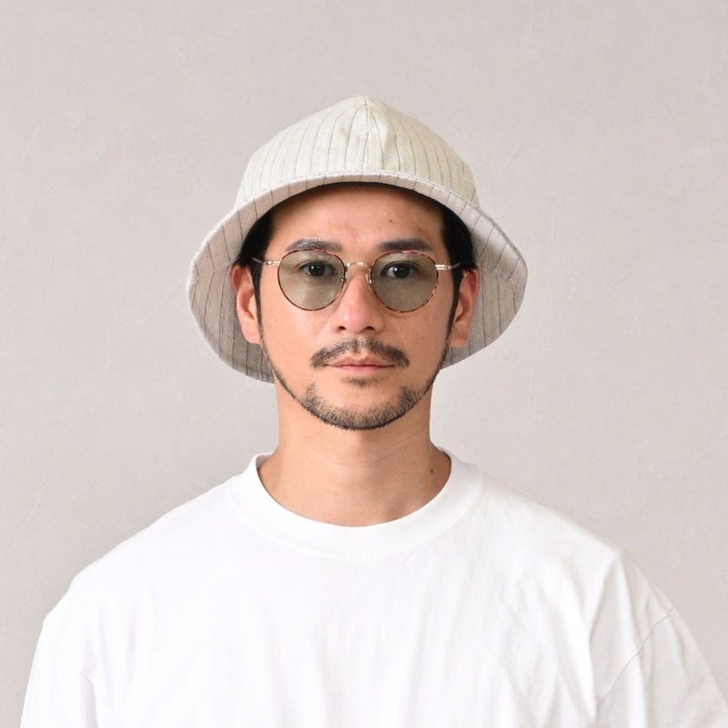 襟立製帽所のメトロハット Herringbone metro hat（ヘリンボーン メトロハット） ベージュ
