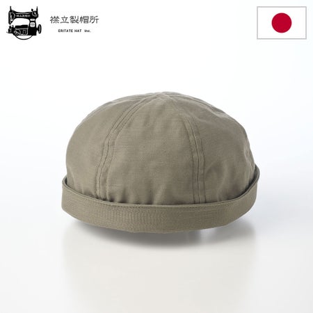 襟立製帽所のロールキャップ Fisherman cap（フィッシャーマンキャップ） カーキ
