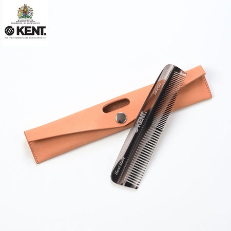 櫛・コームのGB KENT（ジービーケント） ポケットコーム 130mm＆レザーケースセット R7TGCASE