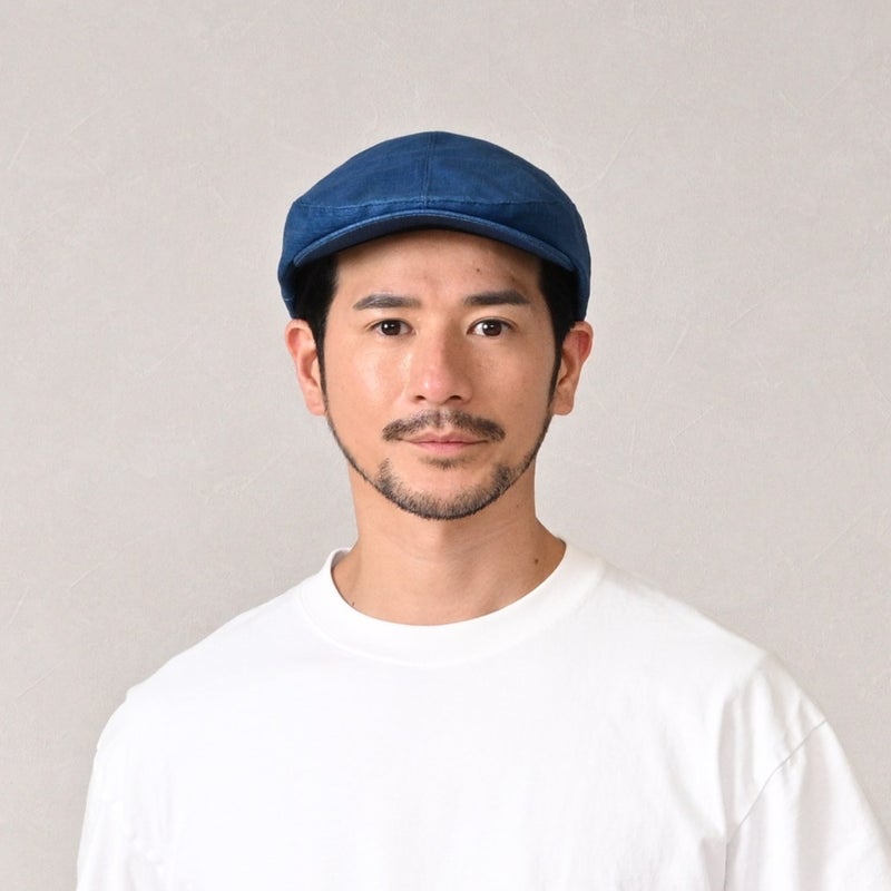 レッターのハンチング Indigo Linen Hunting（インディゴ リネン ハンチング） ブルー