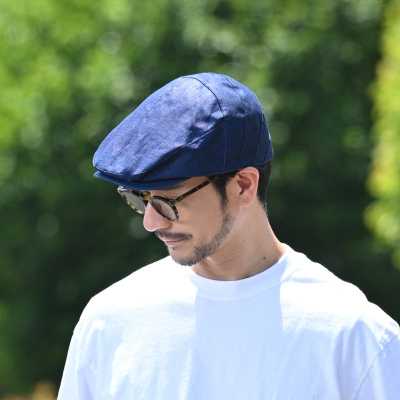 レッターのハンチング Indigo Linen Hunting（インディゴ リネン ハンチング） インディゴ