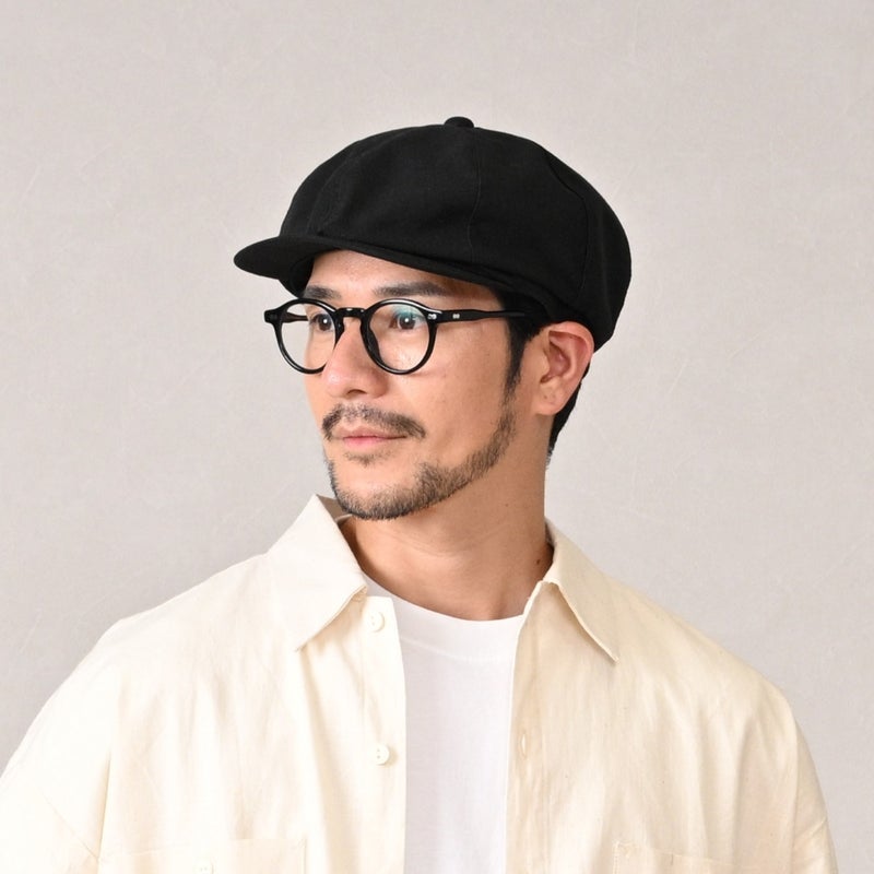 レッターのキャスケット Belgian Linen Cas（ベルギー リネン キャス） ブラック