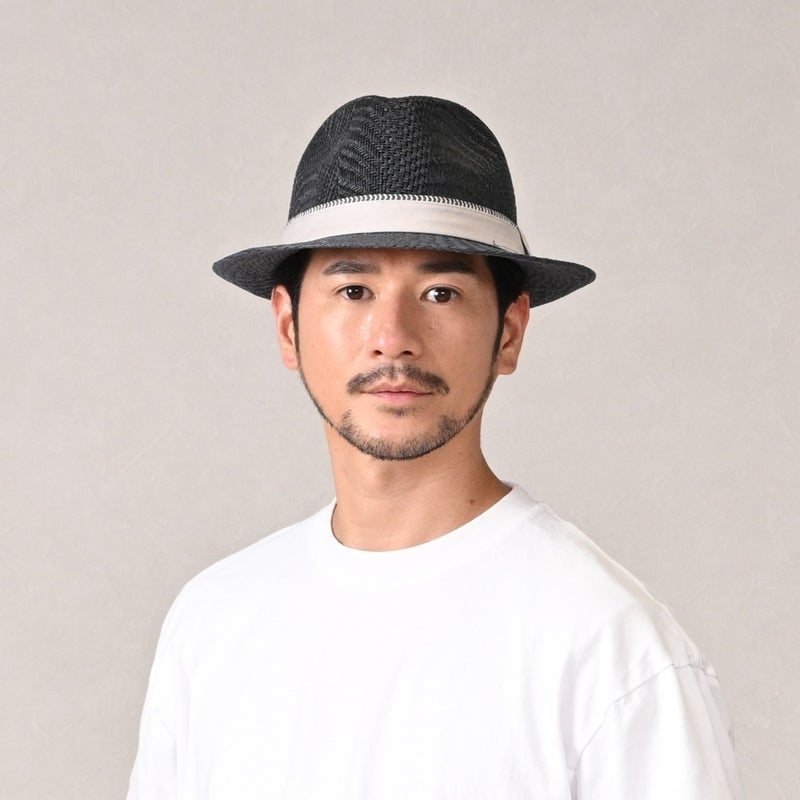 ブガッティのペーパーハット Summer Weave Fedora（サマーウィーブフェドラ） 629018 ダークネイビー