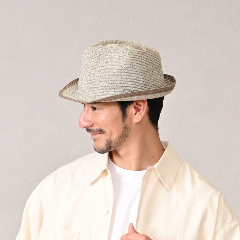 ブガッティのブレードハット Light Braid Trilby（ライトブレード トリルビー） 629023 グレージュ