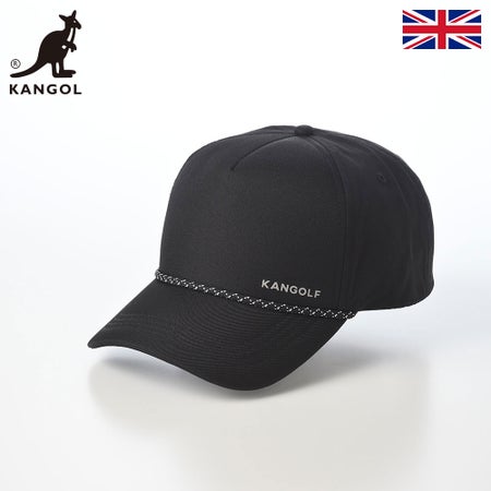 カンゴールのキャップ KANGOLF LOGO COTTON BASEBALL（カンゴルフ ロゴ コットンベースボール） ブラック