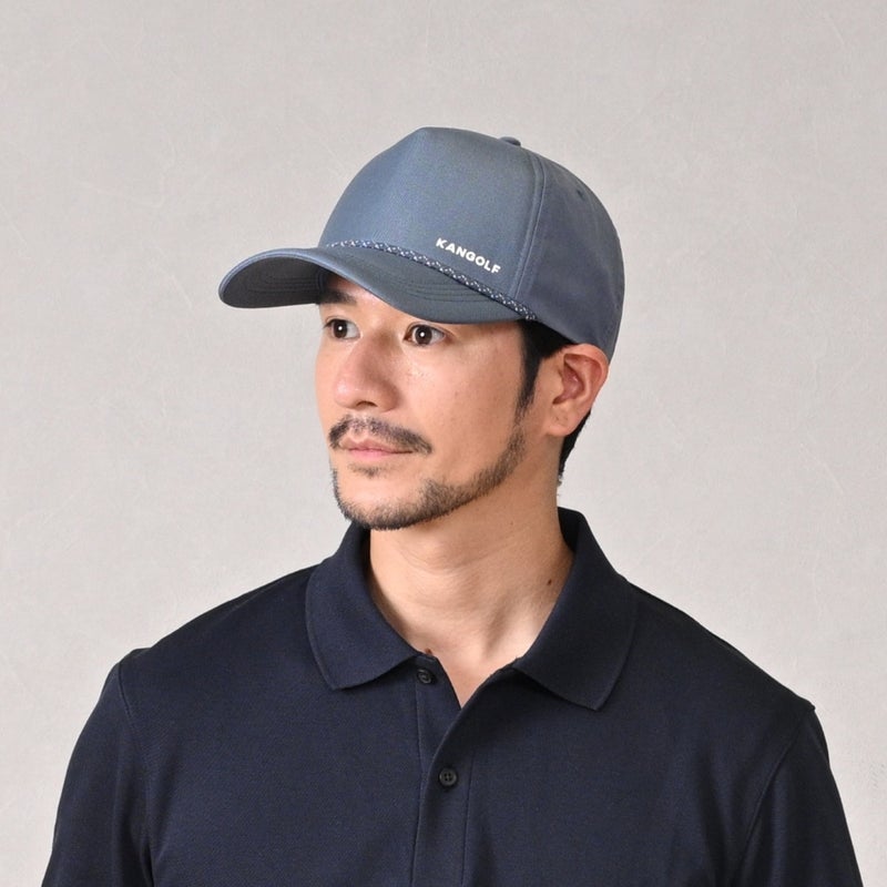 カンゴールのキャップ KANGOLF LOGO COTTON BASEBALL（カンゴルフ ロゴ コットンベースボール） ブルー