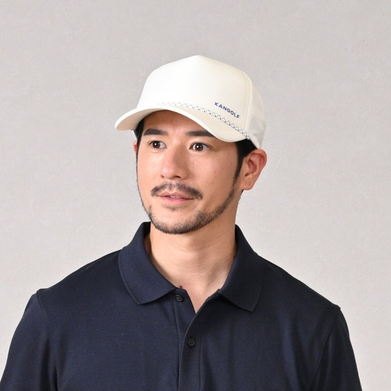 カンゴールのキャップ KANGOLF LOGO COTTON BASEBALL（カンゴルフ ロゴ コットンベースボール） ホワイト