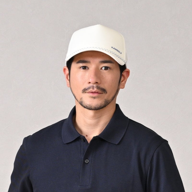 カンゴールのキャップ KANGOLF LOGO COTTON BASEBALL（カンゴルフ ロゴ コットンベースボール） ホワイト