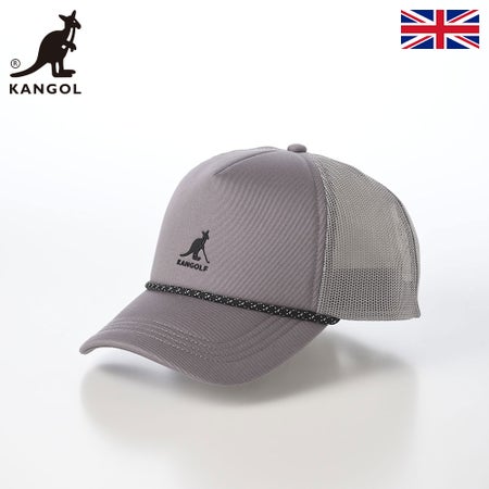 カンゴールのキャップ KANGOLF LOGO TRUCKER（カンゴルフ ロゴ トラッカー） グレー