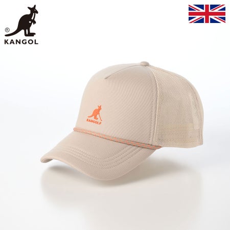 カンゴールのキャップ KANGOLF LOGO TRUCKER（カンゴルフ ロゴ トラッカー） カーキ
