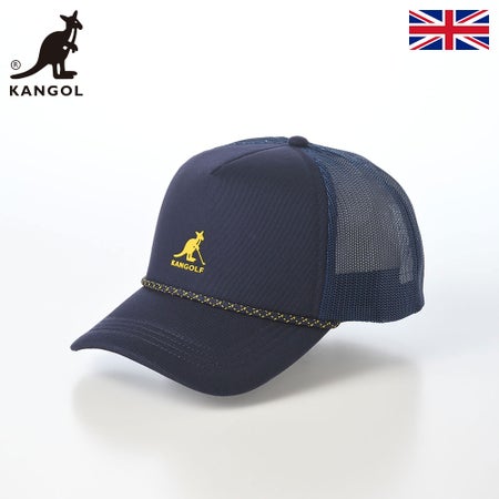 カンゴールのキャップ KANGOLF LOGO TRUCKER（カンゴルフ ロゴ トラッカー） ネイビー
