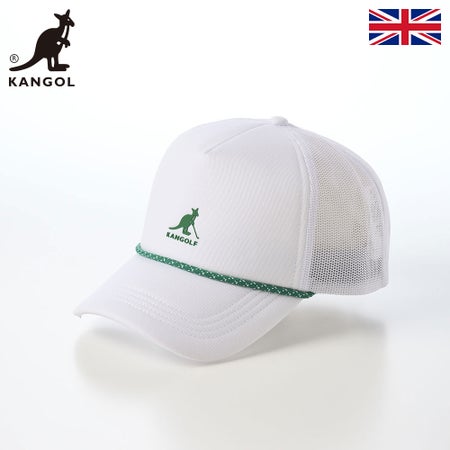 カンゴールのキャップ KANGOLF LOGO TRUCKER（カンゴルフ ロゴ トラッカー） ホワイト
