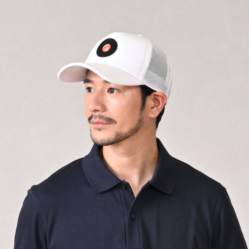 カンゴールのキャップ KANGOLF RECORD TRUCKER（カンゴルフ レコード トラッカー） ホワイト