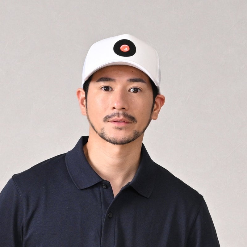 カンゴールのキャップ KANGOLF RECORD TRUCKER（カンゴルフ レコード トラッカー） ホワイト