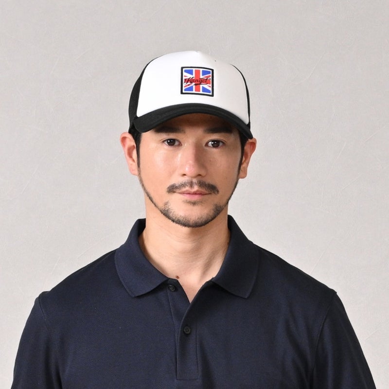 カンゴールのキャップ KANGOLF HERITAGE TRUCKER（カンゴルフ ヘリテージ トラッカー） ブラック
